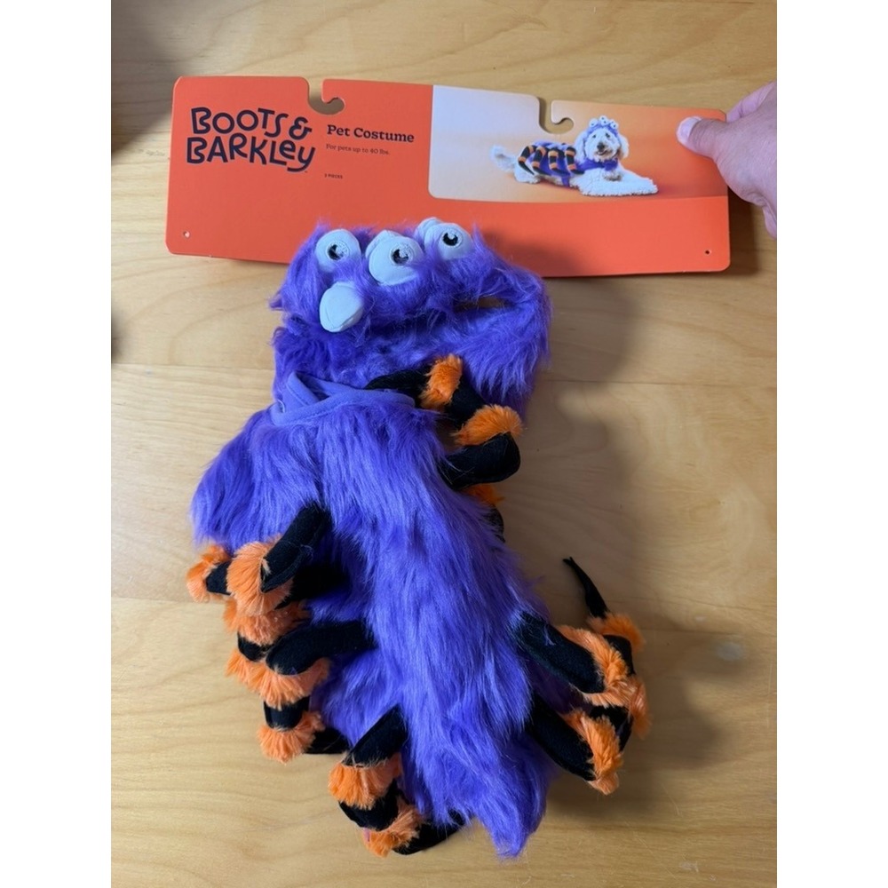 Boots & Barkley Purple Monster Pet Costume Small 2 Piece Halloween Dog Outfit
